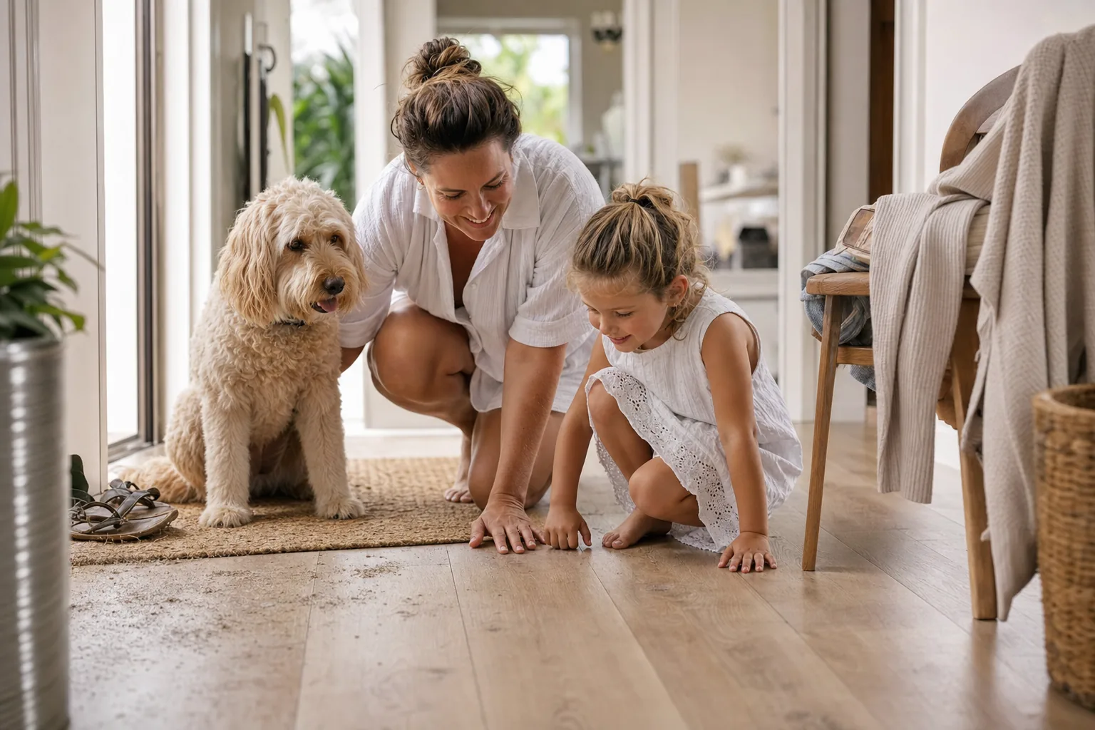 Slik velger du laminat som tåler barn, hund og hverdagsliv